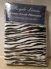 011342910971 Royale Linens Luxury Percale Pillowcases Set Of Zebra