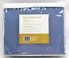 0825 060 09 Target Corporation New Blue Twin Sheet Set Cotton Polyester 0825 060 09 Target Corporation New Blue Twin Sheet Set Cotton Polyester