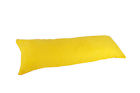 0684758000538 Golden Yellow Double Zippers Microsuede Body Pillow Cover