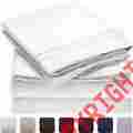 08805 Mellanni Bed Sheet Set White Full Size 4 Pieces High Quality Brushed Microfiber 1800 733281108805