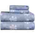 100-percent Fp-qn-snowflakes Pointehaven Heavy Weight Printed Flannel Cotton Sheet Set Snow 696737429797