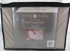 1197462 Mira Bella Sheet Set Thread Count Queen Silver Gray