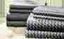1mf2pcvr-dgy-kg Pacific Coast Textiles New 8 Pc Printed Solid Chevron Sheet Set Dark Grey Size K 645470156064