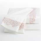 350tcc 2 Embroidery Set 100 Pillowcases Lenox King Chirp Floral Cotton