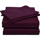 20-ws-001 Pcs Bed Sheet Wine Solid Size Deep Pocket
