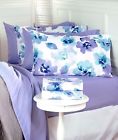 2540034 Afoyft Purple Queen Size Sheet Set Floral Print Solid Bedroom