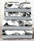 2540039 Afoyft Gray King Size Sheet Set Floral Print Solid Bedroom