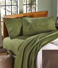 2641992 Afoyft Brown Twin Size Brushed Fleece Sheet Set Solid Print
