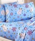 2670396 Afoyft Snowmen Full Size Flannel Sheet Set Snowflakes Christmas Holiday