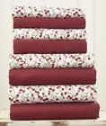 2800162 Afoyft April Queen Size Sheet Pillowcase Set Solid Floral Print
