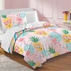 2a8636c1pk Dream Factory Pineapple And Flamingo Comforter Set By