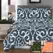 300tc Victoriaduvet-300tc-fu Royal Tradition Full Queen 3pc Victoria Combed Cotton Duvet Cover Set Contemporary Print