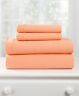 3670020 Unbranded Jersey Knit Bed Sheet Pillowcase Set Coral Full