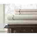 1mfsclpg-ice-qn 4-piece Amrapur Overseas Easy Care Scallop Embroidered Hem Sheet Set Queen Size Ice Blue 645470124520