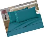 404rw-1500-king-turqouise Elegant Comfort Thread Count Wrinkle Fade And Stain Resistant Bed