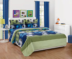 43190-742197 Fancy Linen Soccer Blue Green White Black Full 696584031594