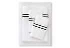 490621508199 Fieldcrest New Supima White With Ebony Black Satin 490621508199 Fieldcrest New Supima White With Ebony Black Satin