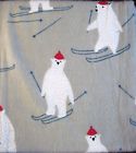 490970200355 Pillowfort Polar Bears On Skis Grey Full Flannel