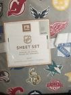 3943326 4989567 Pottery Barn Teen Nhl Logo Sheet Set Nwt Piece Queen