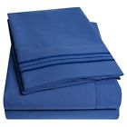 4pc-royal-txl Sweet Home Collection Thread Count Pleated Egyptian Sheet Set By
