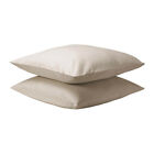 503.571.96 Dvala King Solid Pillowcase Cotton Thread Ct Beige New 503.571.96 Dvala King Solid Pillowcase Cotton Thread Ct Beige New