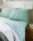 580288-9zff-sgl Unbranded Cozy Fleece Full Size Seaglass Flat Fitted Sheets Pillow