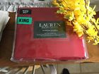 600515424048 Ralph Lauren Dunham Sateen Admiral Red King Sheet 886087156386