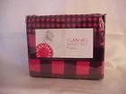 608356714093 Martha Stewart Lumberjack Red Black Full Flannel Sheet
