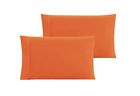 730699546908 Grand Linen King Size Solid Orange Pillow Cases