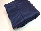 733003670726 Hudson Park Navy Cotton Queen Flat Sheet