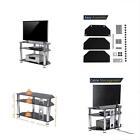 738920874707 Tavr Black Tempered Glass Corner Tv Stand With 738920874707 Tavr Black Tempered Glass Corner Tv Stand With