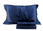747925136604 Fadfay Luxury 4 Piece Satin Sheet Set Queen