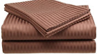 799666339097 Deluxe Home Queen Size Coffee Classic Sateen Dobby 799666339097 Deluxe Home Queen Size Coffee Classic Sateen Dobby