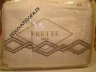 1100 8050844008931 Frette Zen Ricamo Queen Sheet Set White Grey