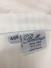 812362032304 Bellora Hospitality Flat Sheet White Striped Supima Cotton