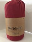 813538020576 Merit Linens Premium California King Size Sheet Set