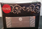 849183025963 Gracie King Sheet Set Piece Chocolate Embroidered Nwot