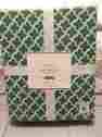 8550019 Pottery Barn Beth Geo Organic Sheet Set Queen Emerald Green New