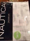 883893445062 Nautica Twin Sheet Set Gray White Sail Boats 883893445062 Nautica Twin Sheet Set Gray White Sail Boats