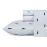 883893546875 Nautica New Whale Stripe Sheet Set Blue Twin