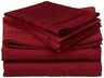 889954104466 Superior Olympic Queen Egyptian Cotton Burgundy Sheet Set