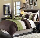 92-inch 729440344528 Chezmoi Collection 104 X 8-piece Luxury Stripe Comforter Bed-in-a-bag Se