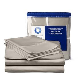9threads 060994441918 400 Thread Count 100% Cotton Sateen Bed Sheets Deep Pocket Bedsheets
