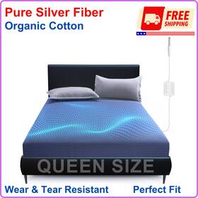 75150165 Adamson Grounding Fitted Sheet Queen Size Earthing Sheets - Pure Fiber And Organic Cotton