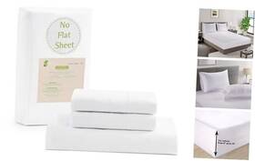 Ogn160fs-fl-wht Affinity Linens Fitted Sheet Full Size 100% Organic Cotton 3-piece Set 1 3pc White