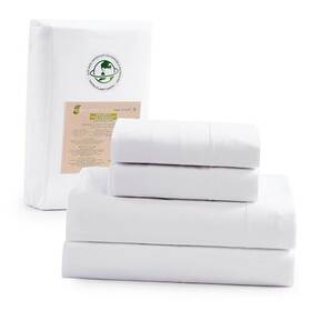 Ogn160ss-qn-wht Affinity Linens 100% Organic Cotton Sheet Set 4pc Sheets Size Bed Queen 01 Pure White