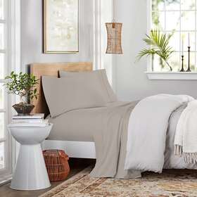 Aireolux 840708168189 500tc King Size Cooling Sheet Set 100% Tencel Lyocell Taupe