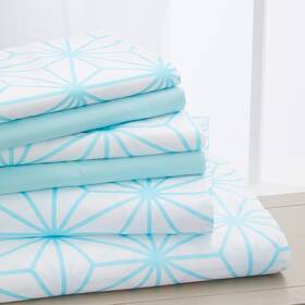 Akfhfhggf 313024034044 Luxury Soft 6-piece Cube Geometric Pattern Sheet Set - 1500 Premium Quality Micr