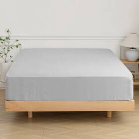 Aswt-101f Alyvia Spring Full Size Fitted Sheet Only - Premium 1800 Super Soft And Cozy Light Gray Aswt-101f Alyvia Spring Full Size Fitted Sheet Only - Premium 1800 Super Soft And Cozy Light Gray