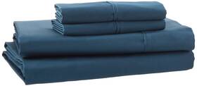 Amazon Aware 195111976976 100% Organic Cotton 300 Thread Count Sheet Set - Navy Queen
